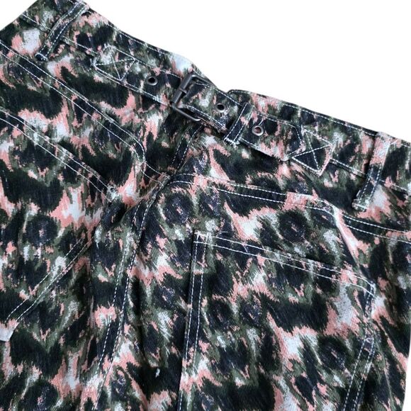 Rachel Comey X Target Green Pink Camouflage Tapered Denim Pants 6 - Picture 3 of 5